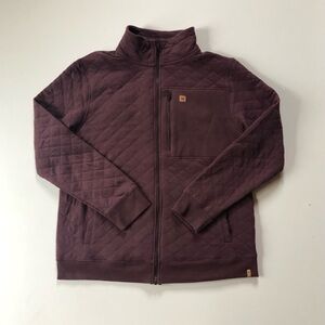 Tentree quilted full zip sweater
